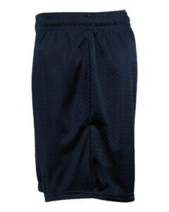 Badger 7225 Unisex Tricot Mesh 5″ Shorts – Navy (side)