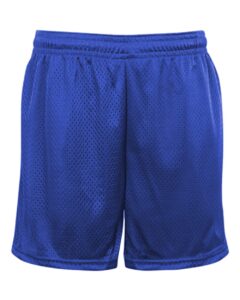 Badger 7225 Unisex Tricot Mesh 5″ Shorts – Royal
