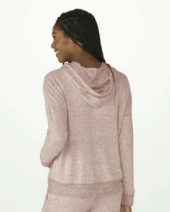 Boxercraft BW1501 Women’s Cuddle Fleece Hooded Sweatshirt – Espresso Heather (back)