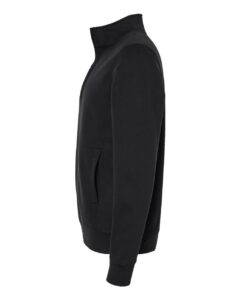 J. America 8717 Unisex Heavyweight Fleece Quarter-Zip Sweatshirt – Black (side)