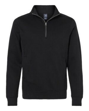 J. America 8717 Unisex Heavyweight Fleece Quarter-Zip Sweatshirt – Black
