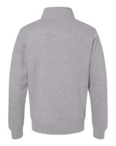 J. America 8717 Unisex Heavyweight Fleece Quarter-Zip Sweatshirt – Oxford (back)