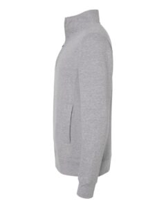 J. America 8717 Unisex Heavyweight Fleece Quarter-Zip Sweatshirt – Oxford (side)