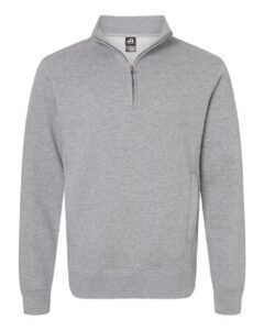 J. America 8717 Unisex Heavyweight Fleece Quarter-Zip Sweatshirt – Oxford
