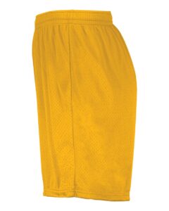 Augusta Sportswear 1851 Youth Modified Mesh Shorts – Gold (side)