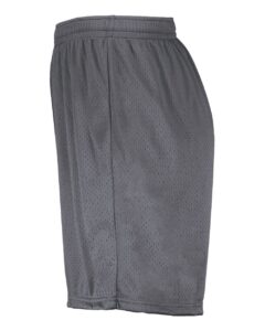 Augusta Sportswear 1851 Youth Modified Mesh Shorts – Graphite (side)