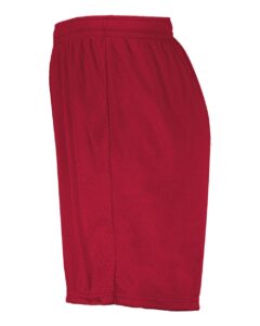 Augusta Sportswear 1851 Youth Modified Mesh Shorts – Scarlet (side)