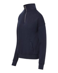 MV Sport W20189 Women’s Cloud Fleece Quarter-Zip Sweatshirt – Navy (side)