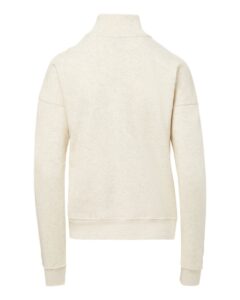 MV Sport W20189 Women’s Cloud Fleece Quarter-Zip Sweatshirt – Oatmeal (back)
