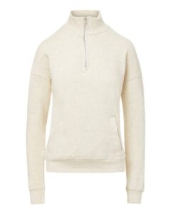 MV Sport W20189 Women’s Cloud Fleece Quarter-Zip Sweatshirt – Oatmeal