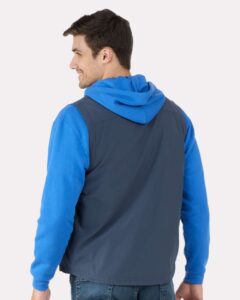 Boxercraft BM5502 Men’s Stretch Woven Vest – Castlerock (on model back)