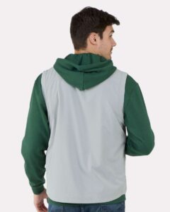 Boxercraft BM5502 Men’s Stretch Woven Vest – Oxford (on model back)