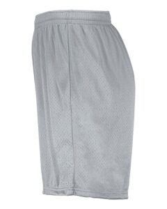 Augusta Sportswear 1850 Men’s Modified 7″ Mesh Shorts – Silver (side)