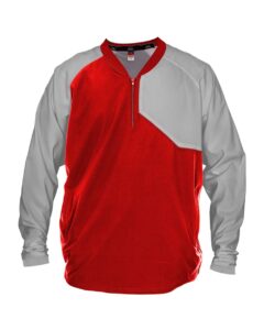 Alleson Athletic 3JLS21A Unisex Field Batters Jacket – Red/ Grey