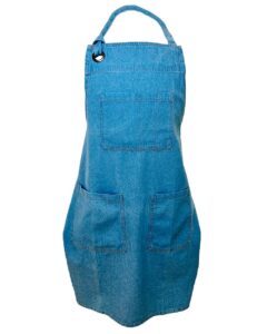Liberty Bags 5511 5-Pocket Recycled Cotton Denim Apron – Light Blue Denim