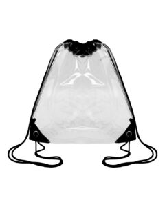OAD OAD5007 Clear Drawstring Pack – Black
