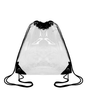 OAD OAD5007 Clear Drawstring Pack – Black