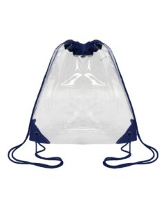 OAD OAD5007 Clear Drawstring Pack – Navy