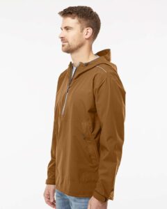 DRI DUCK 5339 Men’s Challenger Anorak – Saddle (on model side)