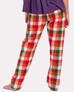 Boxercraft BW6620 Women’s Haley Flannel Pants – Autumn Buffalo Check (on model back)