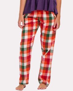 Boxercraft BW6620 Women’s Haley Flannel Pants – Autumn Buffalo Check (on model)