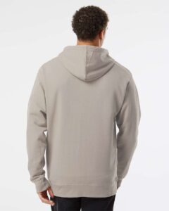 Independent Trading Co. SS4500 Unisex Midweight Hooded Sweatshirt – Cement (on model back)
