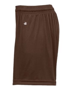 Badger 4116 Women’s B-Core 5″ Inseam Shorts – Brown (side)