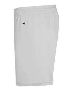 Badger 4146 Men’s B-Core 5″ Pocketed Shorts – Silver (side)