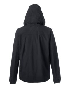 Nautica N17182 Men’s Voyage Hooded Rain Jacket – Black (back)