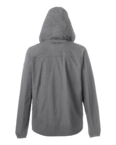 Nautica N17182 Men’s Voyage Hooded Rain Jacket – Graphite (back)