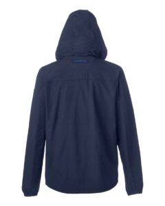 Nautica N17182 Men’s Voyage Hooded Rain Jacket – Navy (back)