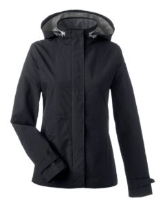 Nautica N17183 Women’s Voyage Hooded Rain Jacket – Black