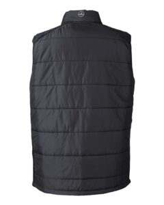Nautica N17946 Men’s Harbor Puffer Vest – Black/ Black Heather (back)