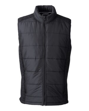 Nautica N17946 Men’s Harbor Puffer Vest – Black/ Black Heather
