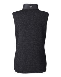 Nautica N17947 Women’s Harbor Puffer Vest – Black/ Black Heather (back)