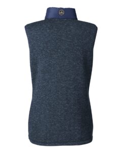 Nautica N17947 Women’s Harbor Puffer Vest – Navy/ Navy Heather (back)