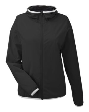 Nautica N17927 Women’s Stillwater Hooded Windbreaker – Black