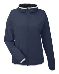 Nautica N17927 Women’s Stillwater Hooded Windbreaker – Navy