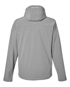 Nautica N17789 Men’s Wavestorm Hooded Soft Shell Jacket – Graphite (back)