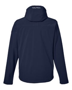 Nautica N17789 Men’s Wavestorm Hooded Soft Shell Jacket – Navy (back)