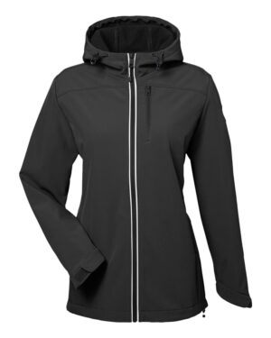 Nautica N17790 Women’s Wavestorm Hooded Soft Shell Jacket – Black