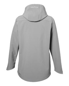 Nautica N17790 Women’s Wavestorm Hooded Soft Shell Jacket – Graphite (back)