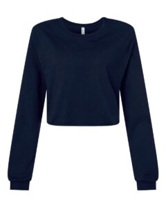 BELLA + CANVAS 6501 Women’s FWD Fashion Crop Long Sleeve Tee – Navy