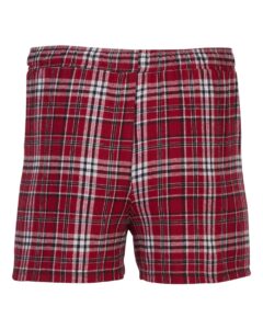 Boxercraft BM6701 Men’s Double Brushed Flannel Boxers – Garnet/ Black Plaid (back)