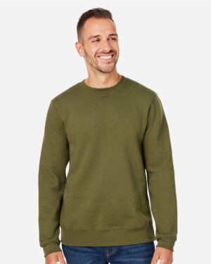 J. America 8424 Unisex Premium Fleece Crewneck Sweatshirt