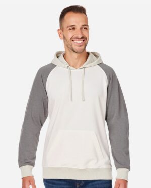 J. America 8886 Unisex Vintage Tricolor Hooded Sweatshirt