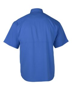 Paragon 700 Men’s Hatteras Performance Short Sleeve Fishing Shirt – Vivid Blue (back)