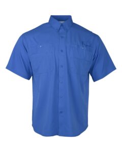 Paragon 700 Men’s Hatteras Performance Short Sleeve Fishing Shirt – Vivid Blue