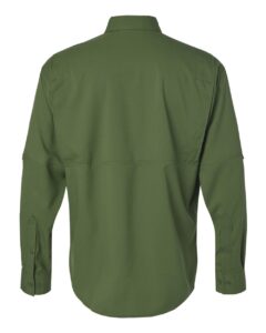 Paragon 702 Men’s Kitty Hawk Performance Fishing Shirt – Olive Green (back)