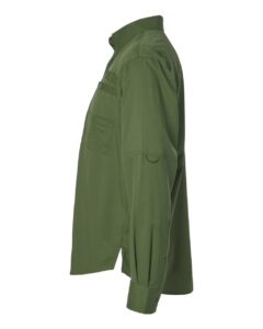 Paragon 702 Men’s Kitty Hawk Performance Fishing Shirt – Olive Green (side)